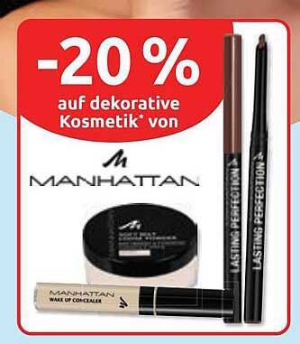 -20 % auf dekorative Kosmetik* von MANHATTAN