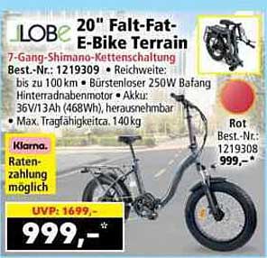 20" Falt-Fat-E-Bike Terrain