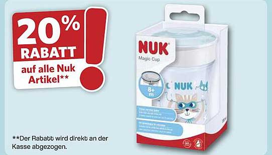 20% RABATT auf alle Nuk Artikel**