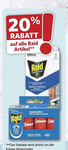 20% RABATT auf alle Raid Artikel**