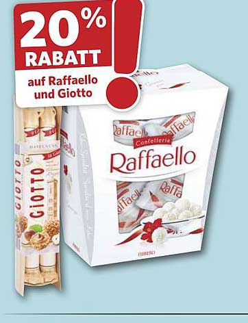 20% RABATT auf Raffaello und Giotto