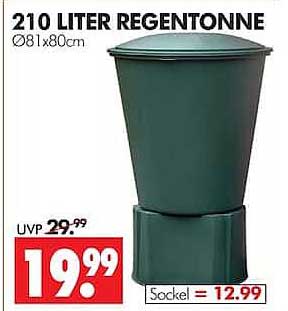 210 LITER REGENTONNE Ø81x80cm