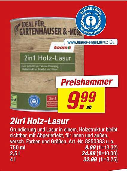 2in1 Holz-Lasur