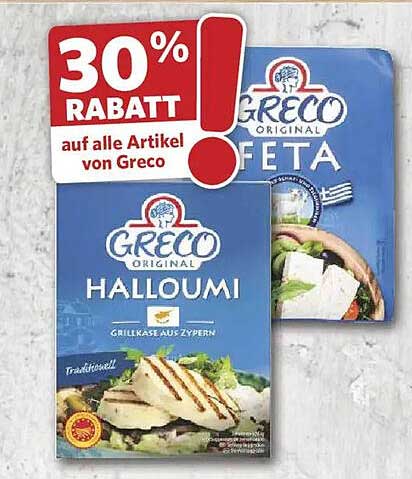 30% RABATT auf alle Artikel von Greco
