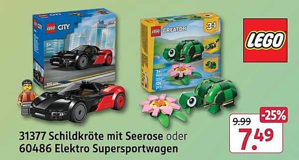 31377 Schildkröte mit Seerose oder 60486 Elektro Supersportwagen