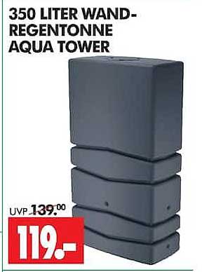 350 Liter Wand-Regentonne Aqua Tower