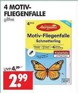 4 MOTIV-FLIEGENFALLE giftfrei