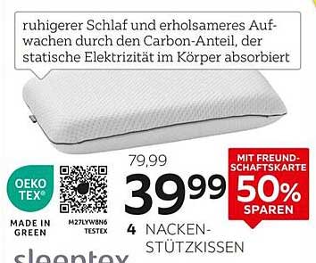 4 NACKEN-STÜTZKISSEN