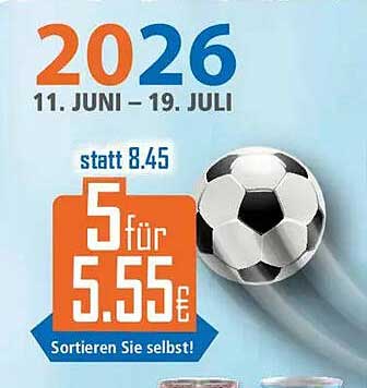 5 für 5,55 €