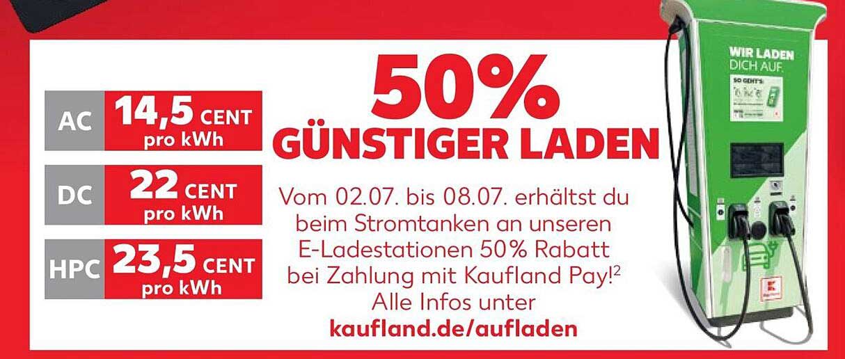 50% günstiger laden