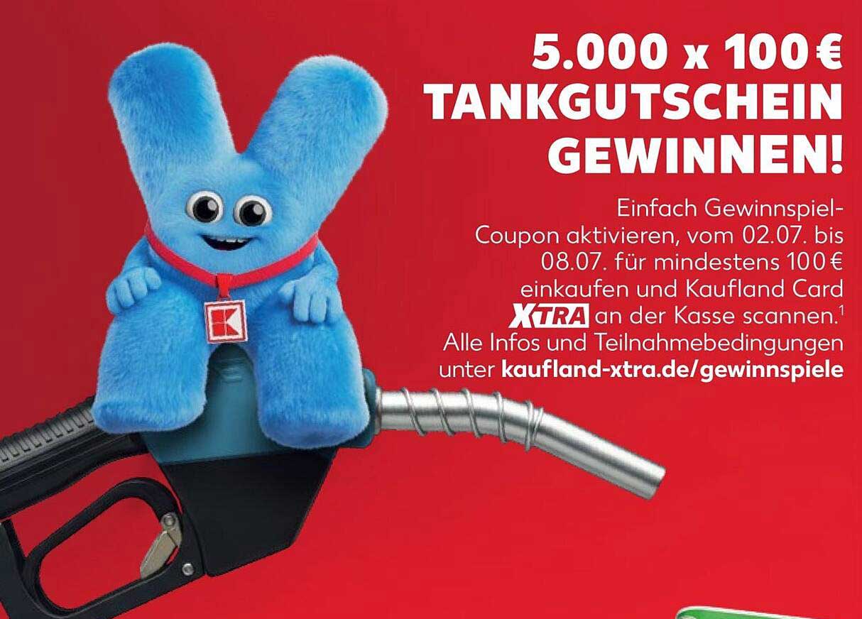 5.000 x 100 € TANKGUTSCHEIN GEWINNEN!