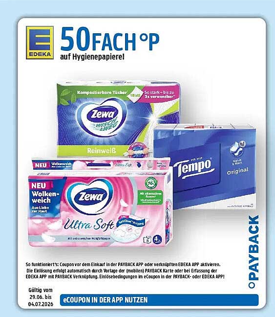 50FACH °P auf Hygienepapier!