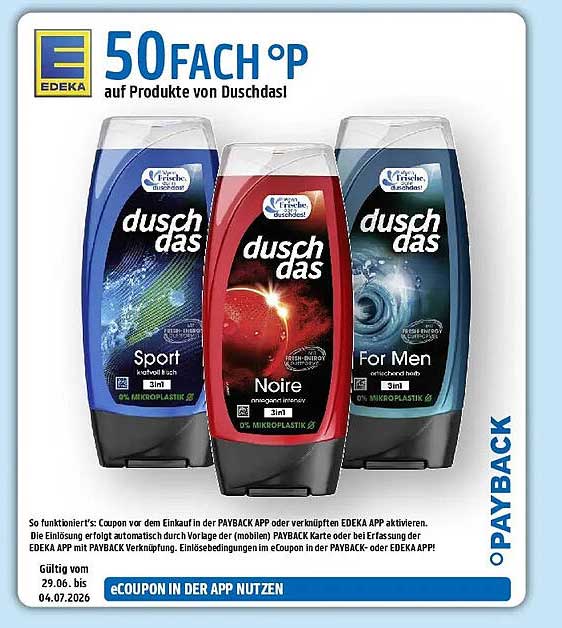 50FACH °P auf Produkte von Duschdas!