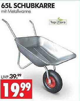 65L SCHUBKARRE mit Metallwanne