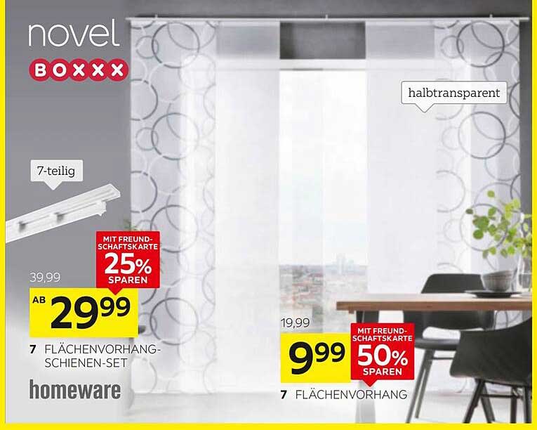 7 FLÄCHENVORHANG-SCHIENEN-SET