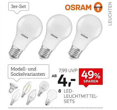 8 LED-LEUCHTMITTEL-SETS
