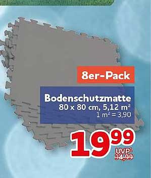 8er-Pack Bodenschutzmatte 80 x 80 cm, 5,12 m² 1 m² = 3,90