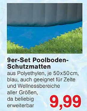 9er-Set Poolboden-Schutzmatten