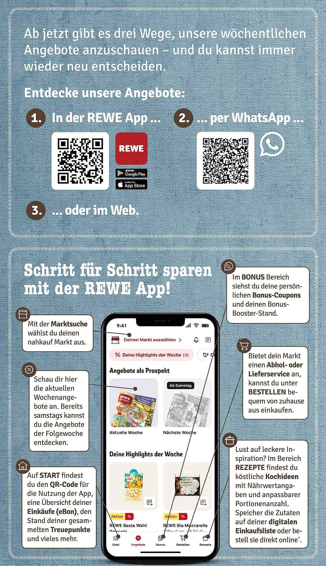 Ab jetzt gibt es drei Wege, unsere wöchentlichen Angebote anzuschauen – und du kannst immer wieder neu entscheiden.