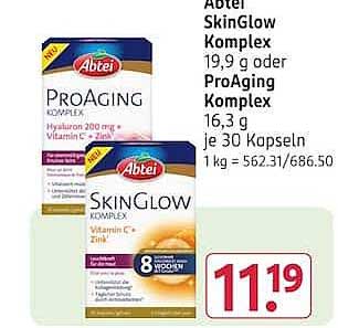 Abtei SkinGlow Komplex 19,9 g oder ProAging Komplex 16,3 g je 30 Kapseln