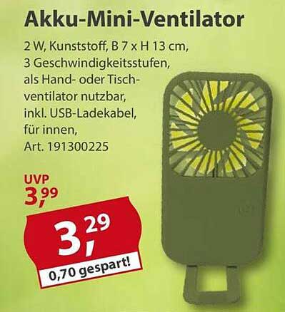 Akku-Mini-Ventilator