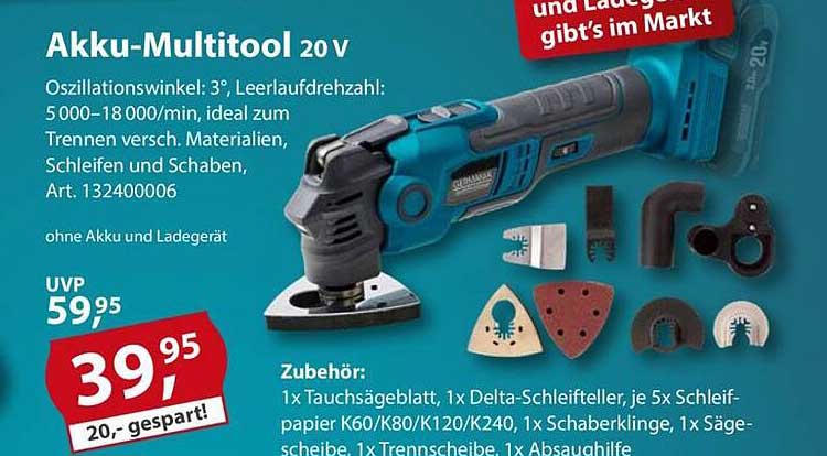 Akku-Multitool 20 V