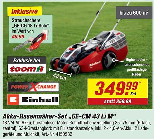 Akku-Rasenmäher-Set „GE-CM 43 Li M“