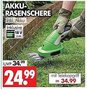 AKKU-RASENSCHERE inkl. Akku