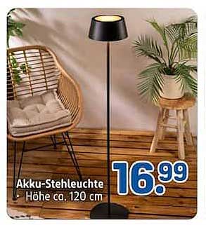 Akku-Stehleuchte Höhe ca. 120 cm