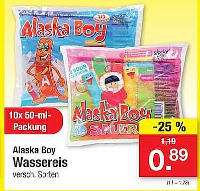 Alaska Boy Wassereis versch. Sorten