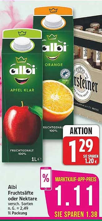 Albi Fruchtsäfte oder Nektare versch. Sorten
