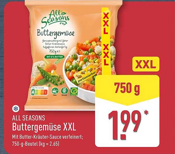 ALL SEASONS Buttergemüse XXL