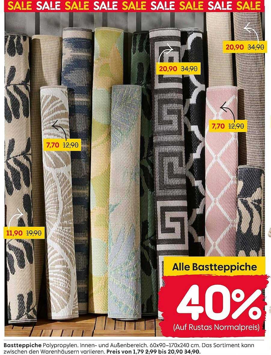 Alle Bassetppiche 40% (Auf Rustas Normalpreis)