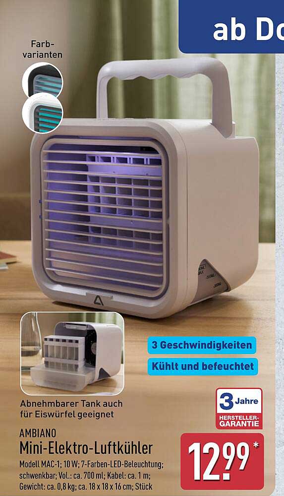 AMBIANO Mini-Elektro-Luftkühler