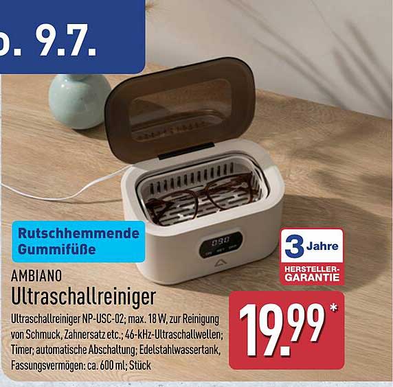 AMBIANO Ultraschallreiniger