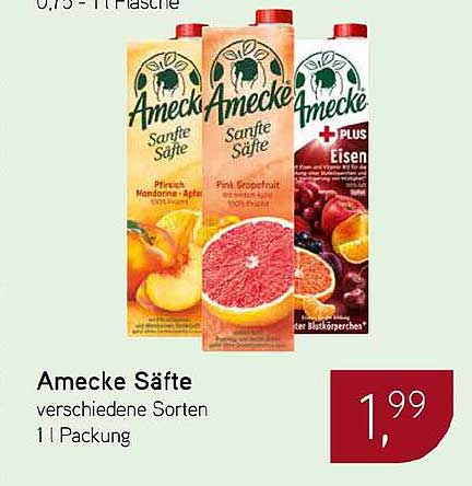 Amecke Säfte verschiedene Sorten 1 l Packung