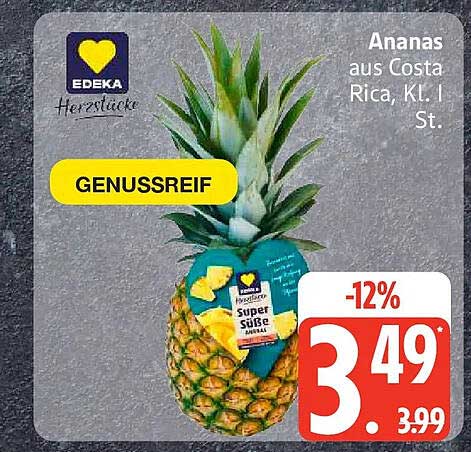 Ananas aus Costa Rica, Kl. I St.