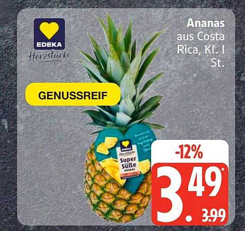 Ananas aus Costa Rica, Kl. I St.