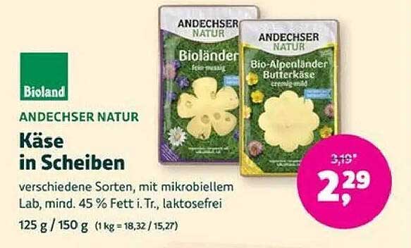 ANDECHSER NATUR Käse in Scheiben