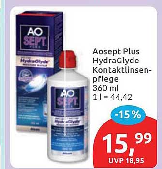 Aosept Plus HydraGlyde Kontaktlinsenpflege 360 ml