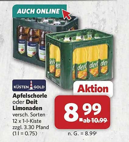 Apfelschorle oder Deit Limonaden