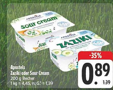Apostels Tzatziki oder Sour Cream 200 g Becher