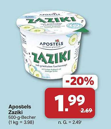 Apostels Zaziki 500-g-Becher (1 kg = 3.98)