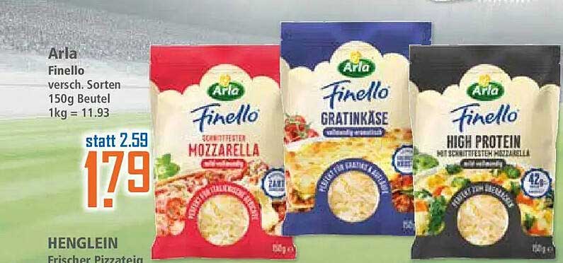 Arla Finello versch. Sorten 150g Beutel 1kg = 11.93