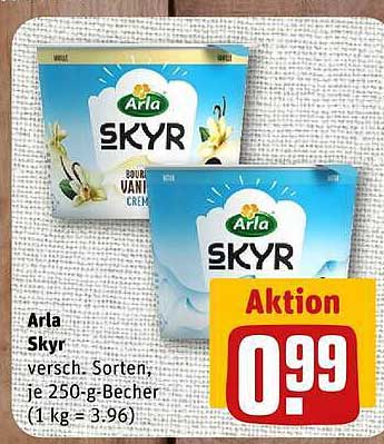 Arla Skyr versch. Sorten, je 250-g-Becher (1 kg = 3.96)