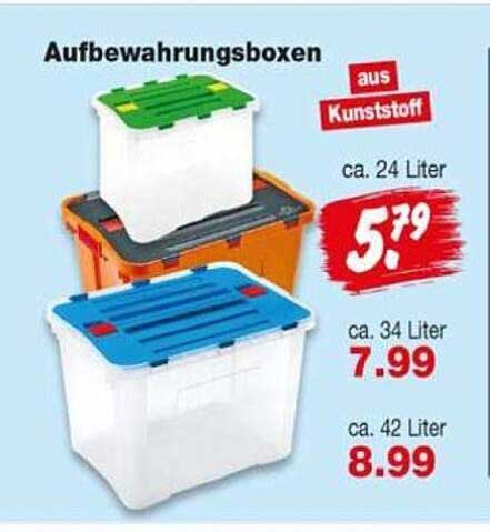 Aufbewahrungsboxen aus Kunststoff