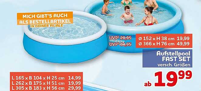 Aufstellpool FAST SET versch. Größen