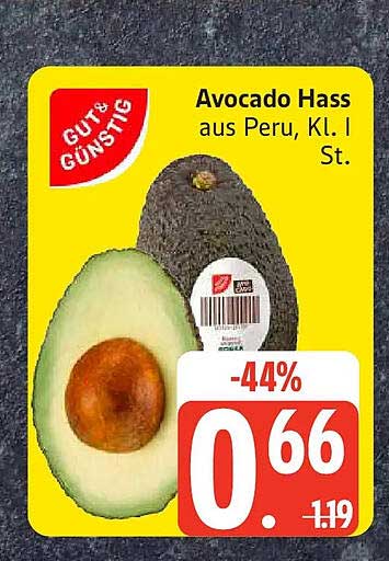 Avocado Hass aus Peru, Kl. I St.
