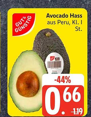 Avocado Hass aus Peru, Kl. I St.