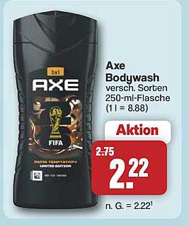 Axe Bodywash versch. Sorten 250-ml-Flasche (1 l = 8.88)